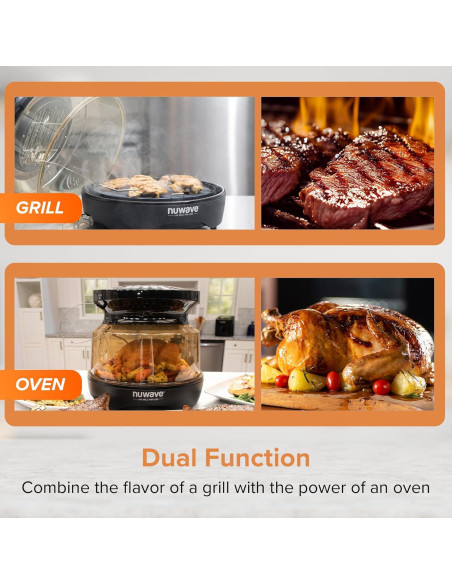 Horno de Parrilla Nuwave Primo 1500W, Termómetro Digital, 4.08kg