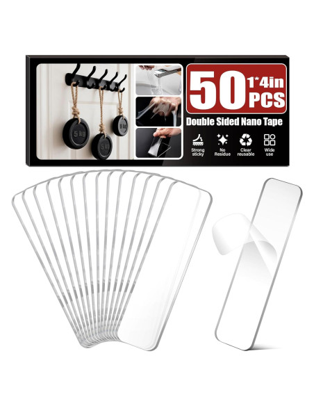 Cinta Doble Cara Alta Resistencia Navona 50 Pcs 2.54x10.16 cm