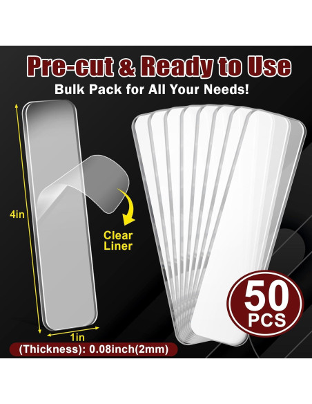 Cinta Doble Cara Alta Resistencia Navona 50 Pcs 2.54x10.16 cm