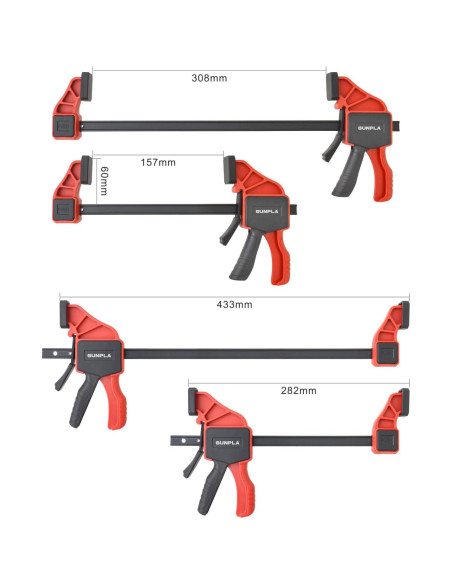 Juego de 10 Abrazaderas de Barra Gunpla 6" y 12" Ajustables Juego de 10 Abrazaderas de Barra Gunpla 6" y 12" Ajustables