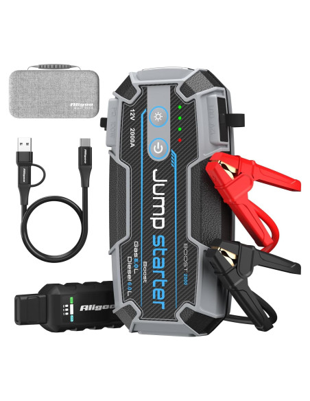 Arrancador de Coche Portátil Aligoo Boost 2000 4000A Carga Rápida