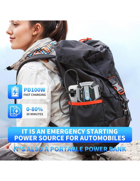 Arrancador de Coche Portátil Aligoo Boost 2000 4000A Carga Rápida