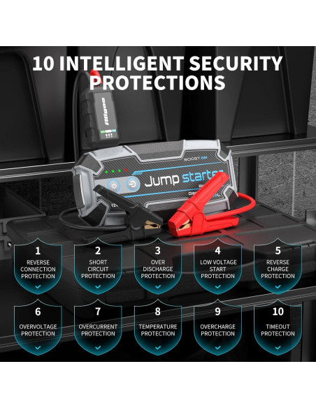 Arrancador de Coche Portátil Aligoo Boost 2000 4000A Carga Rápida