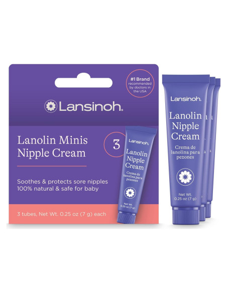 Crema de Pezón de Lanolina Lansinoh 3 Tubos 7.1g - Lactancia