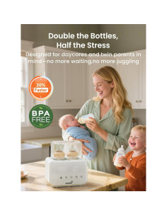 Calentador de Biberones Doble Grownsy 10 en 1 con Control de Temperatura 2