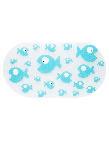 Alfombrilla de Baño Antideslizante Bizzu Grande Pez Azul