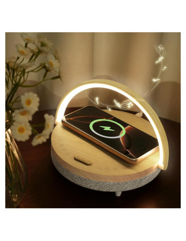 Lámpara de Noche LED Vivilumens S22 con Cargador Inalámbrico