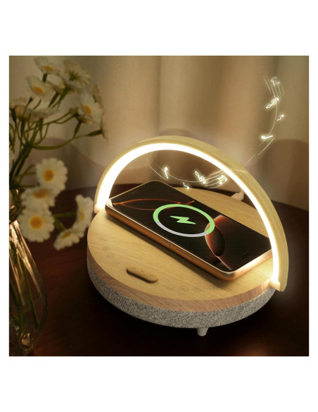 Lámpara de Noche LED Vivilumens S22 con Cargador Inalámbrico