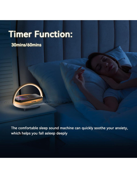 Lámpara de Noche LED Vivilumens S22 con Cargador Inalámbrico