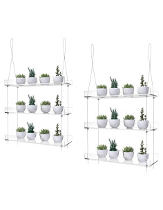 Estante Colgante de Plantas ZerzSemp 3 Niveles 40.64x15.24 cm