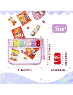 Bolsa de Snack Transparente DERAKUS Azul 30x22.5cm Holográfica 2