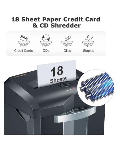 Destructora de papel Bonsaii C149-C, corte cruzado 18 hojas