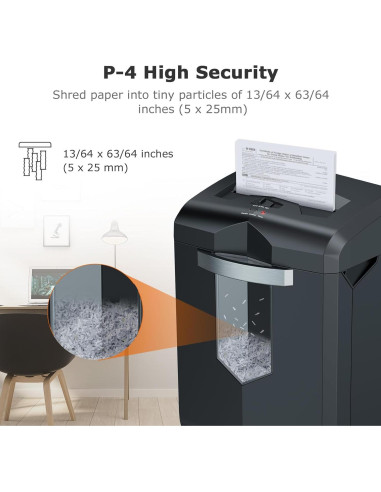 Destructora de papel Bonsaii C149-C, corte cruzado 18 hojas