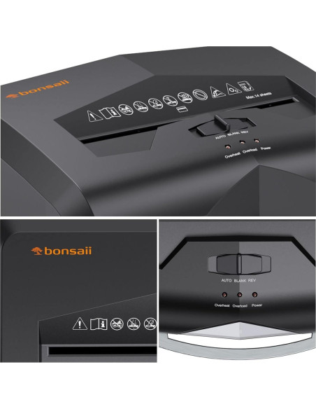 Destructora de papel Bonsaii C149-C, corte cruzado 18 hojas