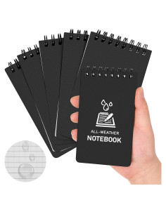 Cuadernos Espirales Impermeables Dynta 3x5 cm - 6 Paquetes