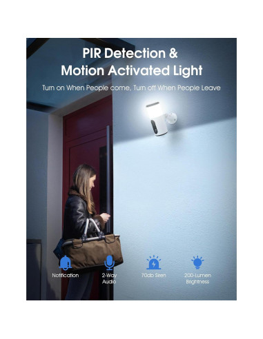 Cámaras de Seguridad Solar ANRAN 2K Inalámbricas para Exterior