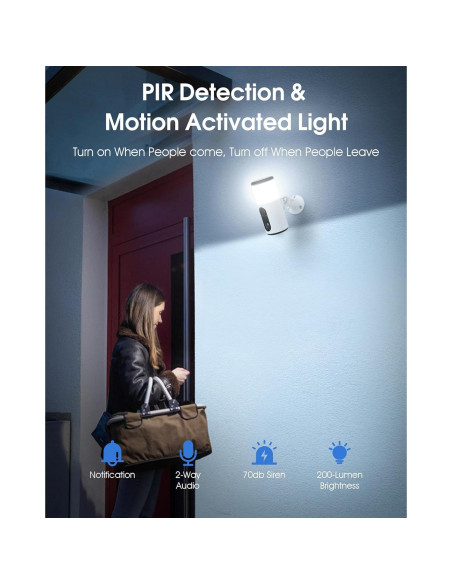 Cámaras de Seguridad Solar ANRAN 2K Inalámbricas para Exterior