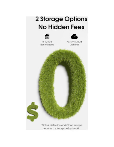 Cámaras de Seguridad Solar ANRAN 2K Inalámbricas para Exterior