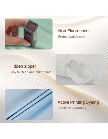 Cojín para Bebé Saanerueen Azul Suave y Lavable 0-12 Meses Cojín para Bebé Saanerueen Azul Suave y Lavable 0-12 Meses