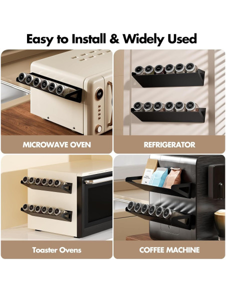 Estantes magnéticos para especias FEZHI - 2 unidades - Cocina