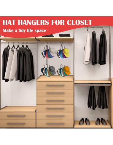 Organizador de Sombreros Plegable Homivale, Soporta 40 Gorras