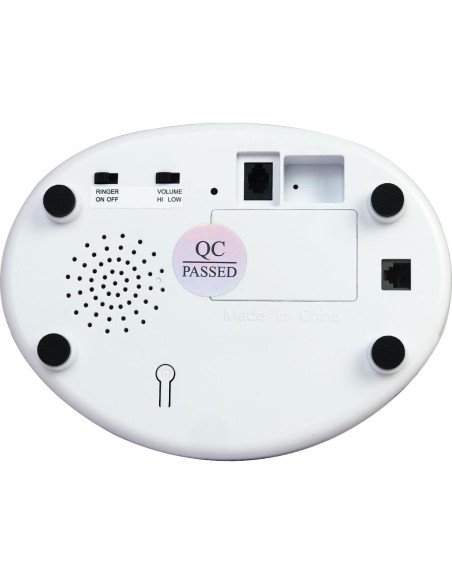 Teléfono de Línea Terrestre Retro TelPal Blanco con Marcado Rotatorio