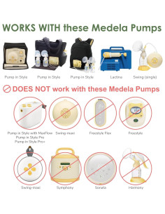 Partes de Bomba de Pecho Maymom 15mm - Compatible Medela 2
