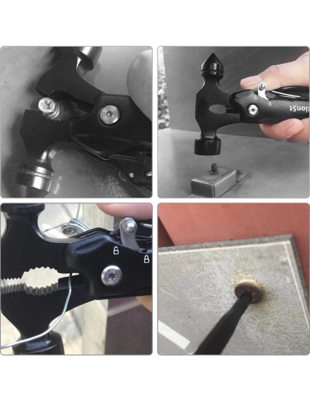 Martillo de Supervivencia 12 en 1 QuntionSt - Herramienta Multifuncional