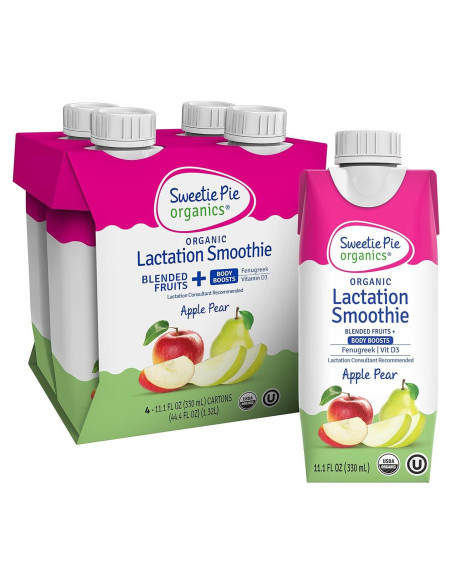 Batido de Lactancia Sweetie Pie Organics Manzana Pera 4 Pack