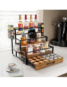 Organizador de Jarabes de Café OCPO HOME con Cajón para 36 Cápsulas 2