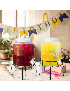 Dispensador de Bebidas 2 Galones Tanlade con Soporte de Metal 2