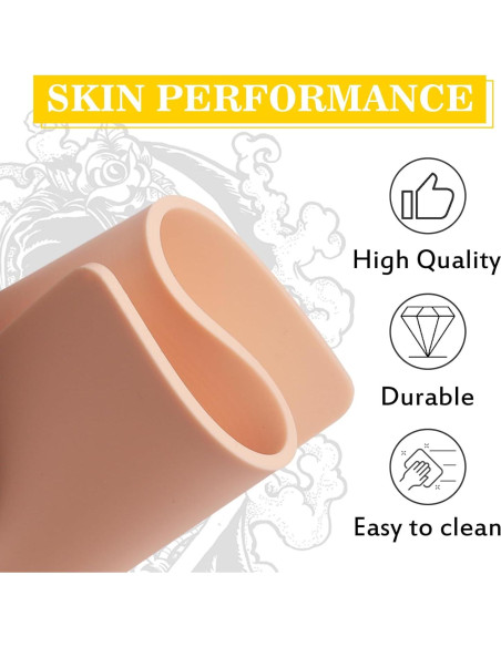 Piel Falsa de Tatuaje Romlon 6 Pcs 3MM Doble Cara 19x14.3 cm