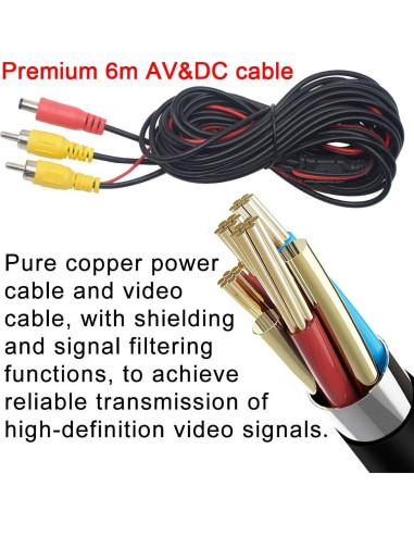 Cámara de Respaldo X HD 170 Impermeable IP68 Visión Nocturna