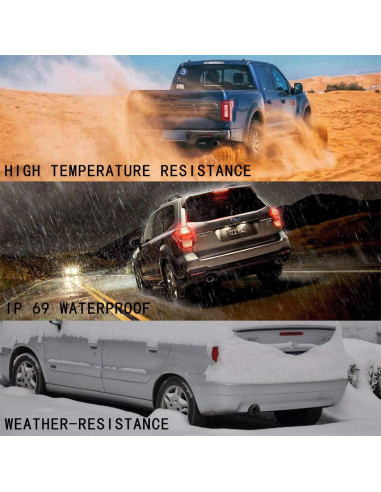 Cámara de Respaldo X HD 170 Impermeable IP68 Visión Nocturna