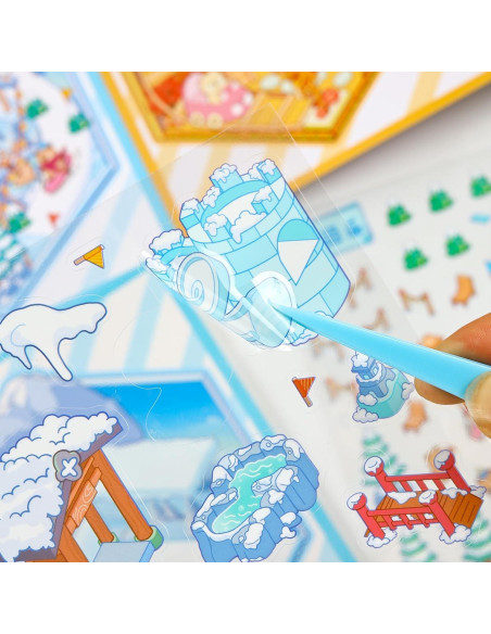 Pegatinas 3D DIY Genérico - 6 Conjuntos Animales Reutilizables