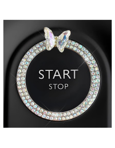 Cubierta de Botón de Encendido DXNQ Mariposa Brillante 3.88cm