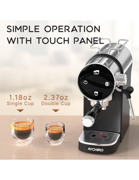 Máquina de Espresso AYCHIRO US-GK-1511-N01 20 Bar con Espumador