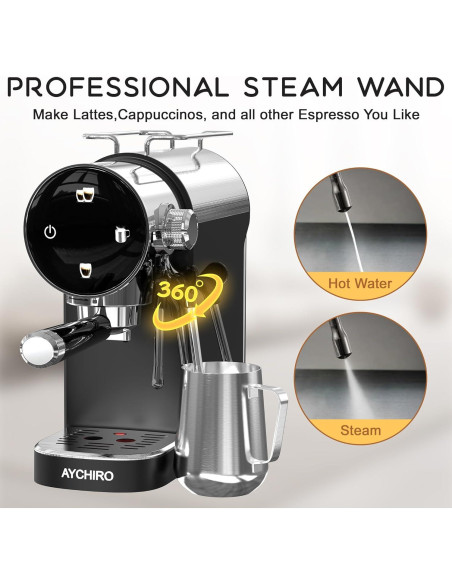 Máquina de Espresso AYCHIRO US-GK-1511-N01 20 Bar con Espumador