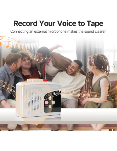 Grabadora de Cinta Estéreo Portátil MYPIN, Convierte a MP3
