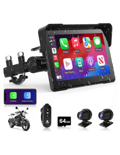 Pantalla CarPlay 7" Jelkuz MT10 con cámara dual 2K y GPS