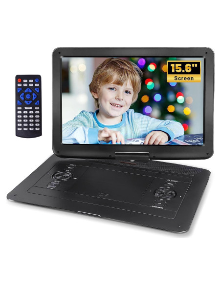 Reproductor de DVD Portátil HotHat 15.6" HD Batería 5000mAh