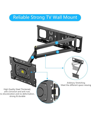 Soporte de Pared para TV de Esquina FORGING MOUNT 13-43"