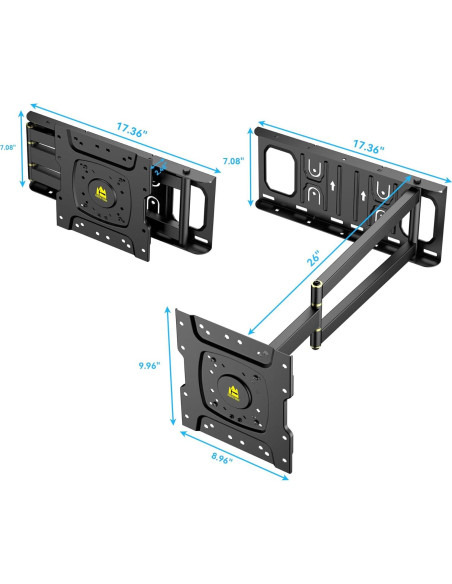 Soporte de Pared para TV de Esquina FORGING MOUNT 13-43"