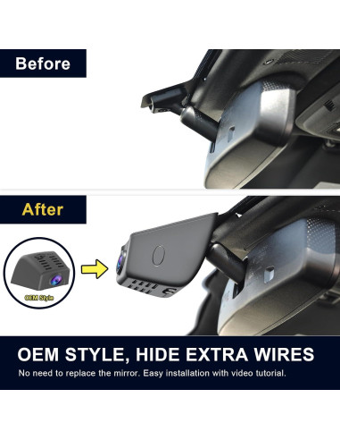 Cámara Dash 4K Mangoal para Ford Expedition 2018-2025, WiFi