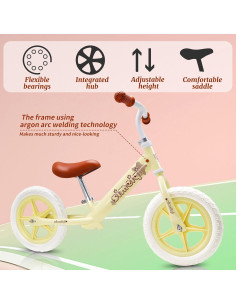Bicicleta de Equilibrio SIMEIQI 30 cm para Niños 2-5 Años 2