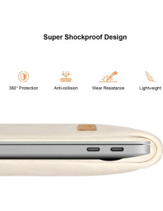 Funda para Laptop Arvok 15.6" Cuero Premium Resistente al Agua 2