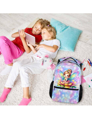 Mochila Escolar para Niñas Hadas 30.5x13.7x43.2 cm