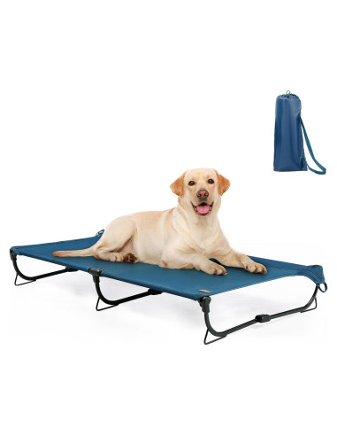 Cama Elevada Plegable para Perros Grande Canine Canyon Azul