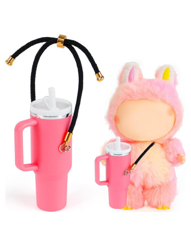 Llaveros en forma de taza rosa TIFFYONEK para muñecas