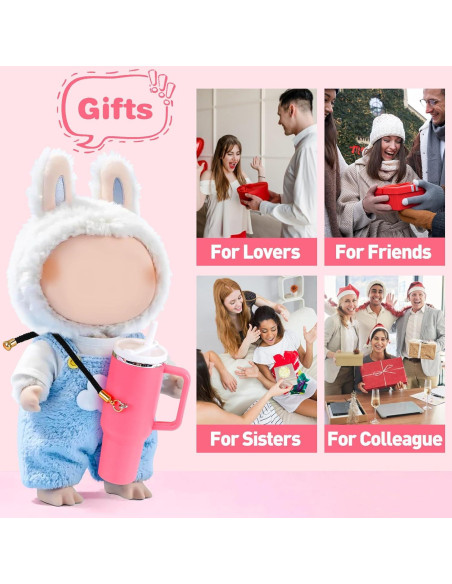 Llaveros en forma de taza rosa TIFFYONEK para muñecas Llaveros en forma de taza rosa TIFFYONEK para muñecas